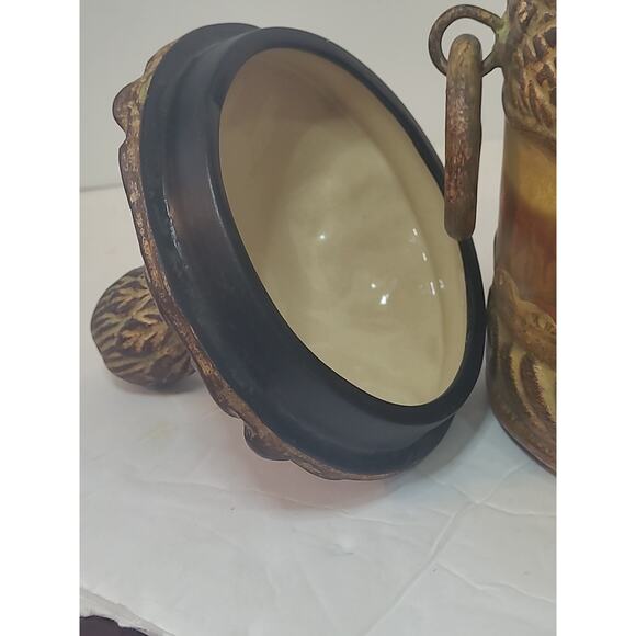 Uttermost Famous Pottery Hand Crafted Vintage Canister Jar Pot With Lid Retired - Picture 15 of 16